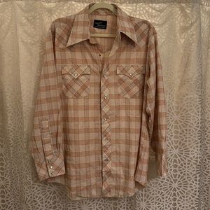 👕 Vintage Champion Westerns Plaid Pearl Snap Shirt - Retro Cowboy Vibes